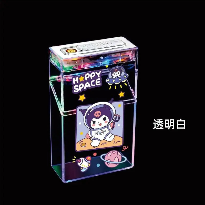 Cute Rechargeable Lighter with Transparent Case Gift