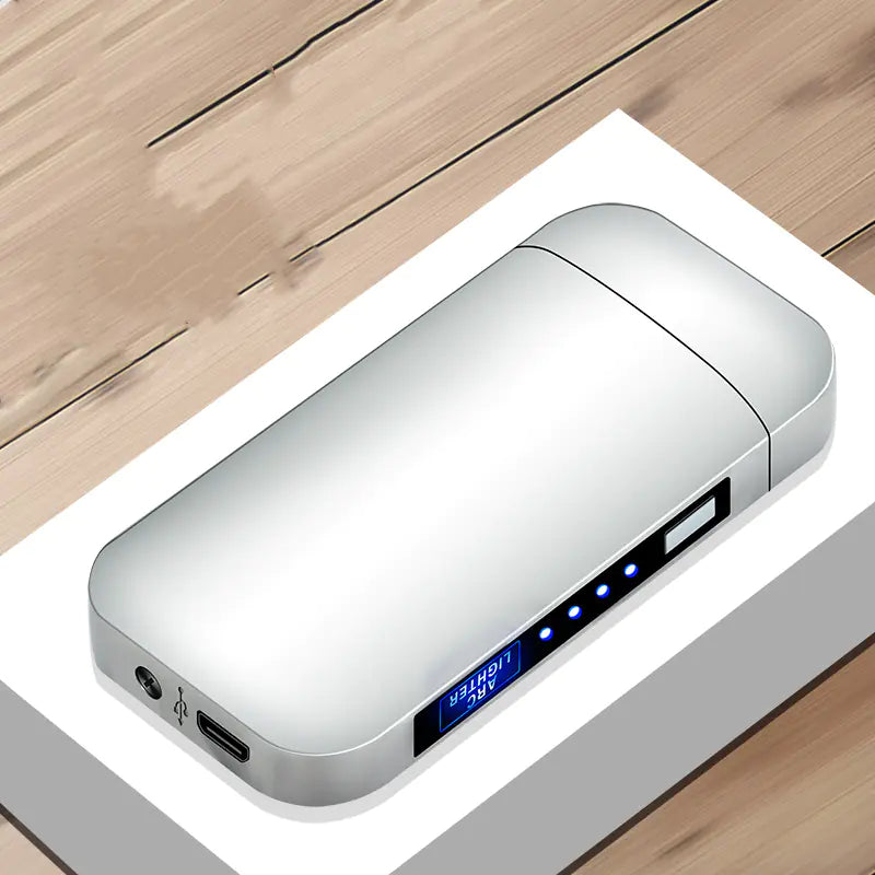 USB Rechargeable Metal Windproof Lighter with Display