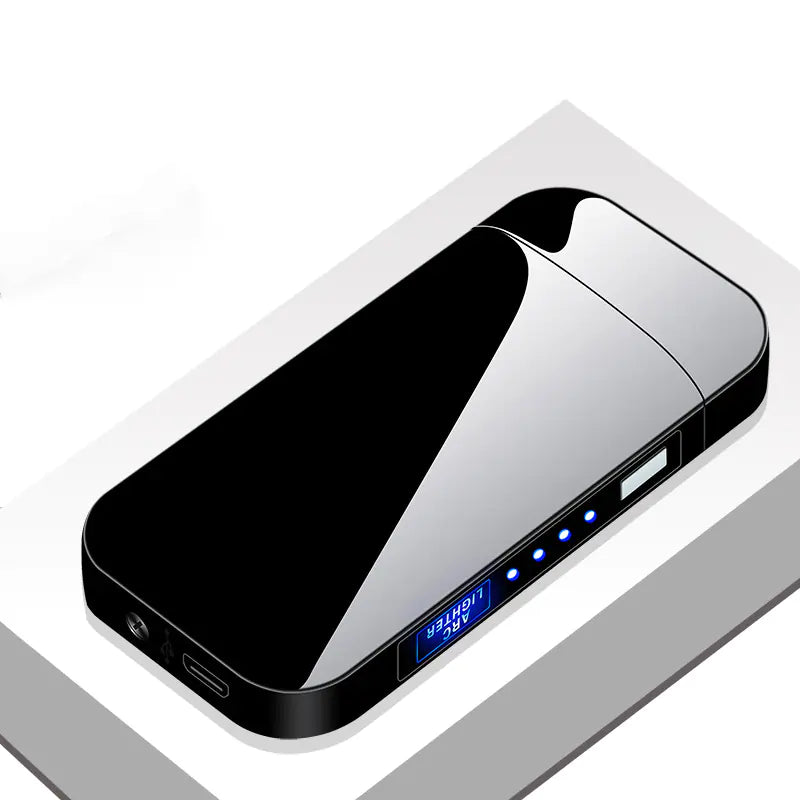USB Rechargeable Metal Windproof Lighter with Display