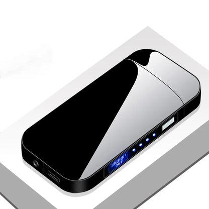 USB Rechargeable Metal Windproof Lighter with Display