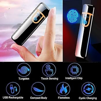 Touch Sensitive Mini USB Rechargeable Lighter Gift
