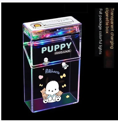 Cute Rechargeable Lighter with Transparent Case Gift