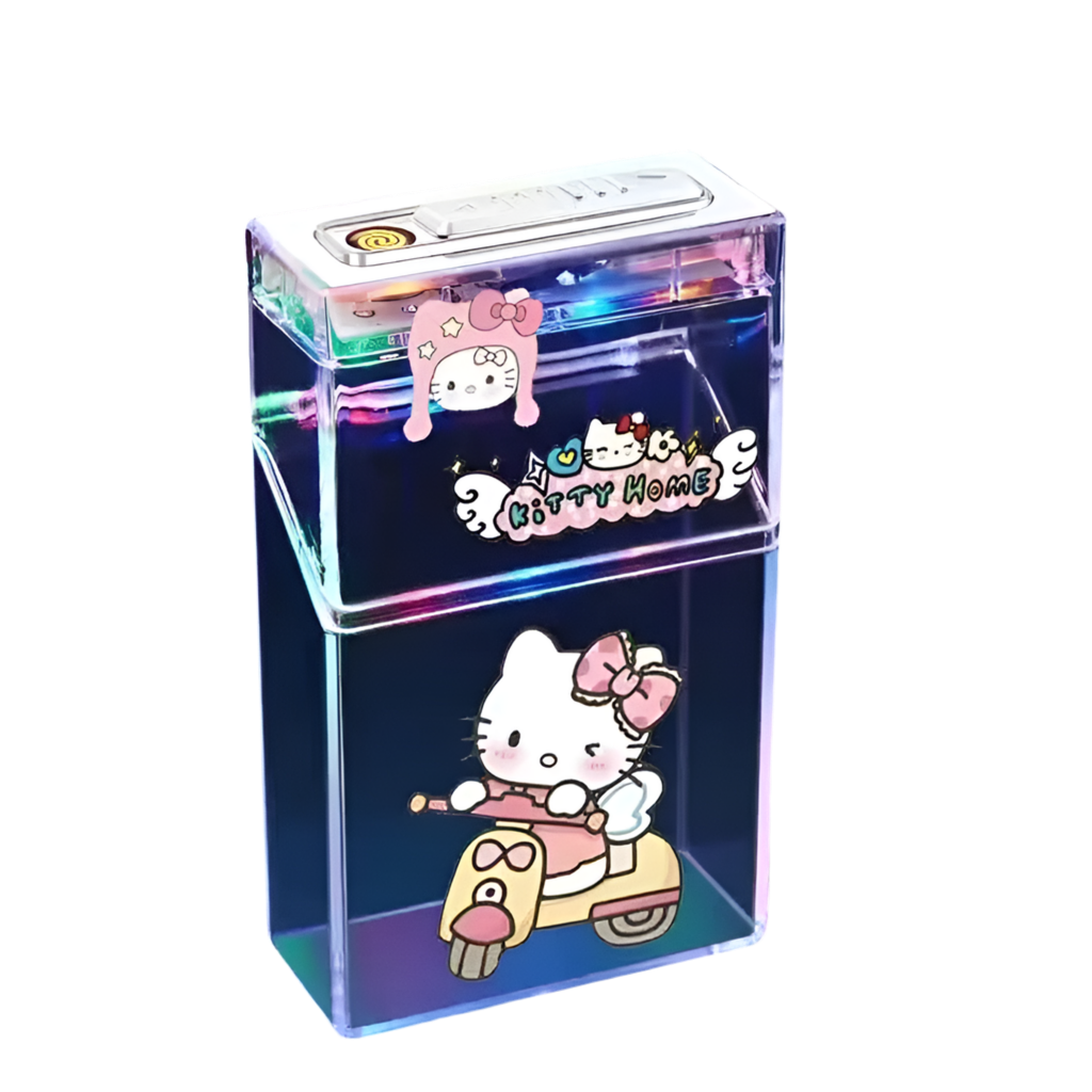 Cute Rechargeable Lighter with Transparent Case Gift