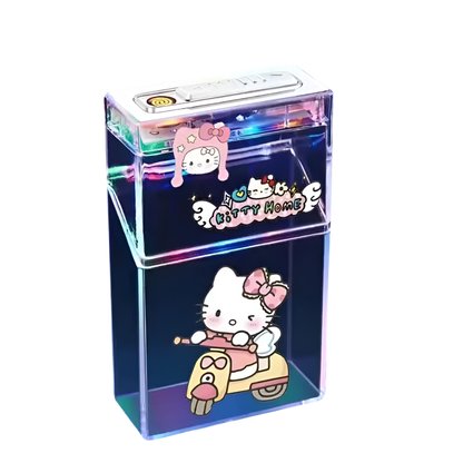 Cute Rechargeable Lighter with Transparent Case Gift