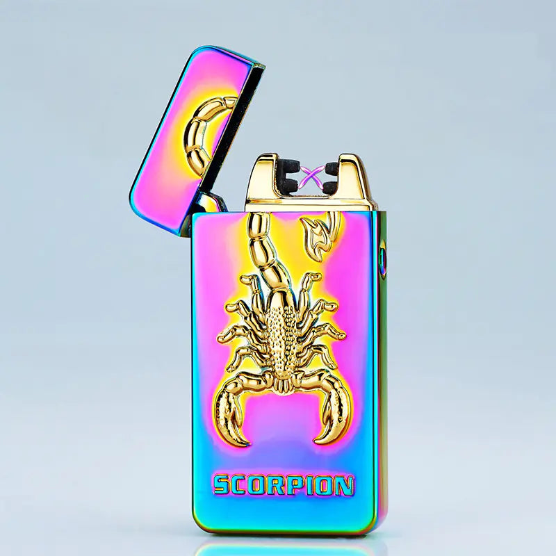 3D Relief USB Rechargeable Dual Arc Lighter