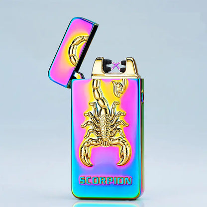 3D Relief USB Rechargeable Dual Arc Lighter