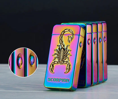 3D Relief USB Rechargeable Dual Arc Lighter