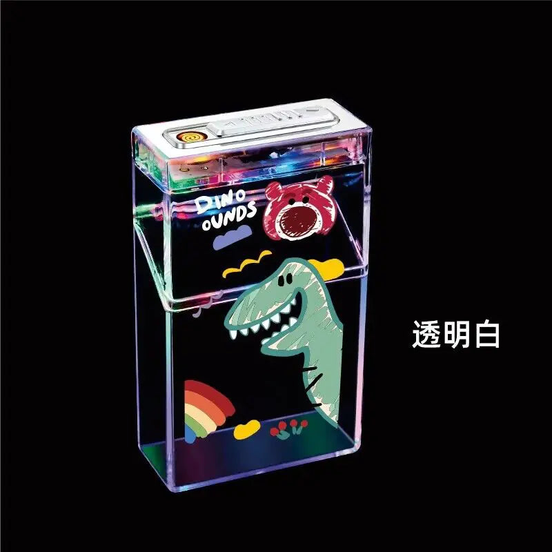 Cute Rechargeable Lighter with Transparent Case Gift