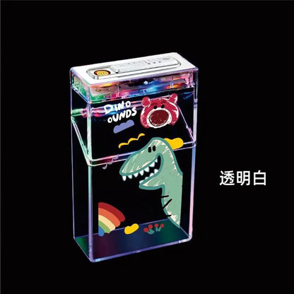 Cute Rechargeable Lighter with Transparent Case Gift