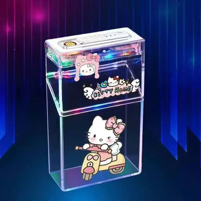 Cute Rechargeable Lighter with Transparent Case Gift