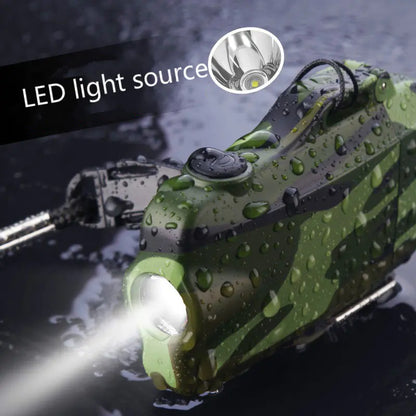 Outdoor Dual Arc Lighter with Flashlight and USB Charge