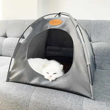 Indoor Cat Tent with Cushion for Cozy Camping Bed