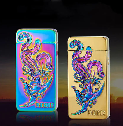 3D Relief USB Rechargeable Dual Arc Lighter