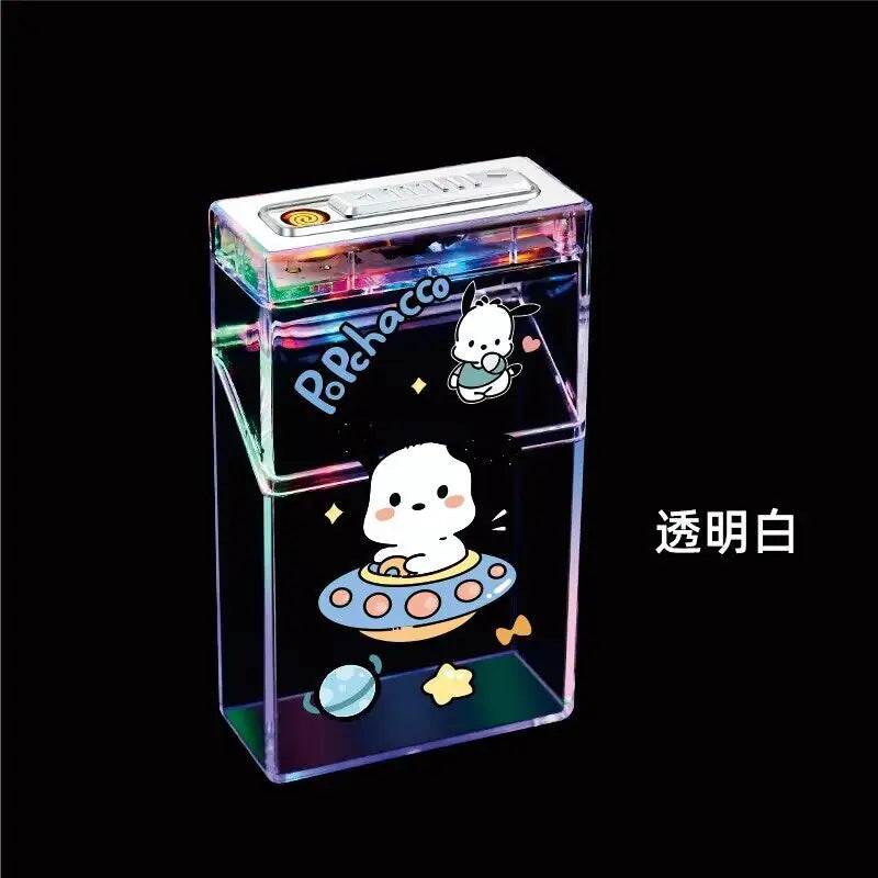 Cute Rechargeable Lighter with Transparent Case Gift