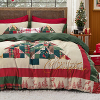 Bedsure Christmas Duvet Cover Queen - Holiday Duvet Cover with Christmas Tree Pattern Christmas Bedding Set Includes 1 Duvet Cover and 2 Pillow Shams (Queen Christmas Tree)