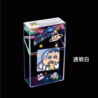 Cute Rechargeable Lighter with Transparent Case Gift
