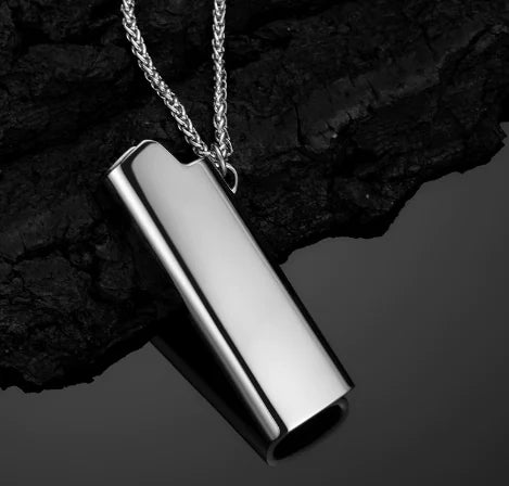 Harajuku Mini Lighter Case Necklace with Stainless Chain