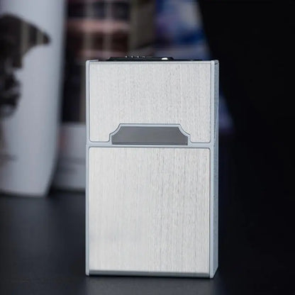 USB Rechargeable Metal Cigarette Case for 20 Cigarettes