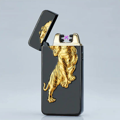 3D Relief USB Rechargeable Dual Arc Lighter