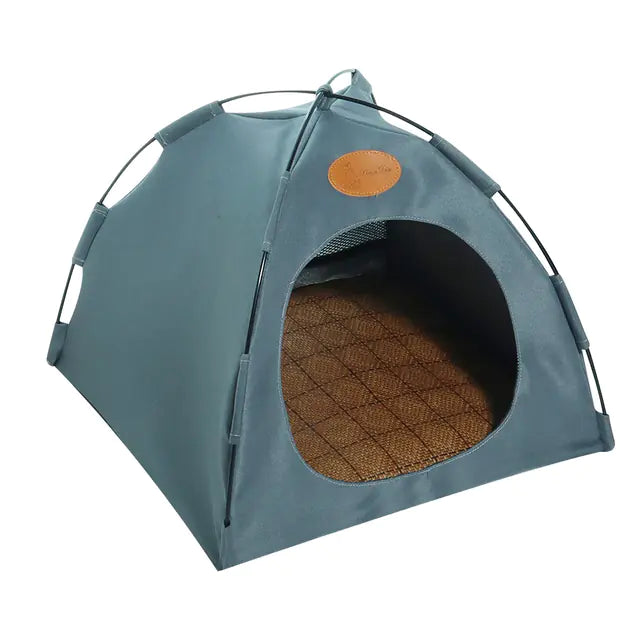 Indoor Cat Tent with Cushion for Cozy Camping Bed