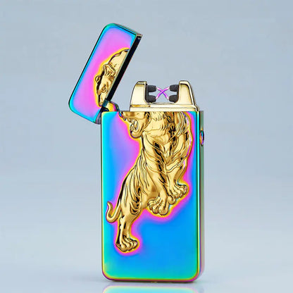 3D Relief USB Rechargeable Dual Arc Lighter