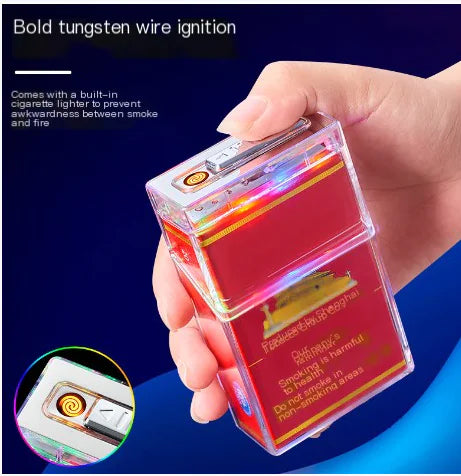Cute Rechargeable Lighter with Transparent Case Gift