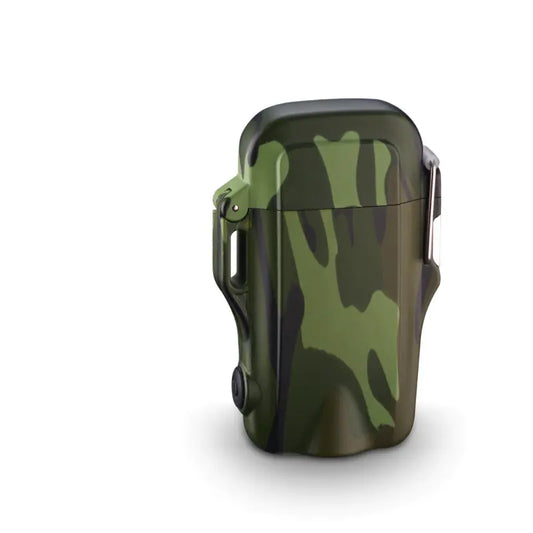 Outdoor Dual Arc Lighter with Flashlight and USB Charge