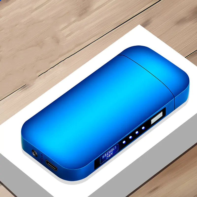 USB Rechargeable Metal Windproof Lighter with Display