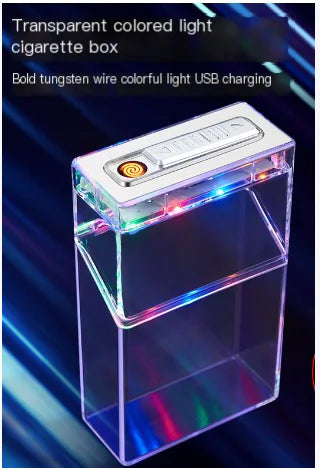 Cute Rechargeable Lighter with Transparent Case Gift