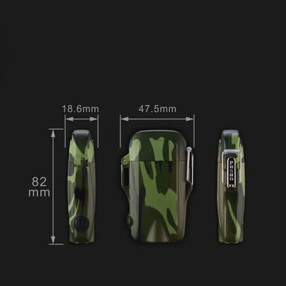 Outdoor Dual Arc Lighter with Flashlight and USB Charge