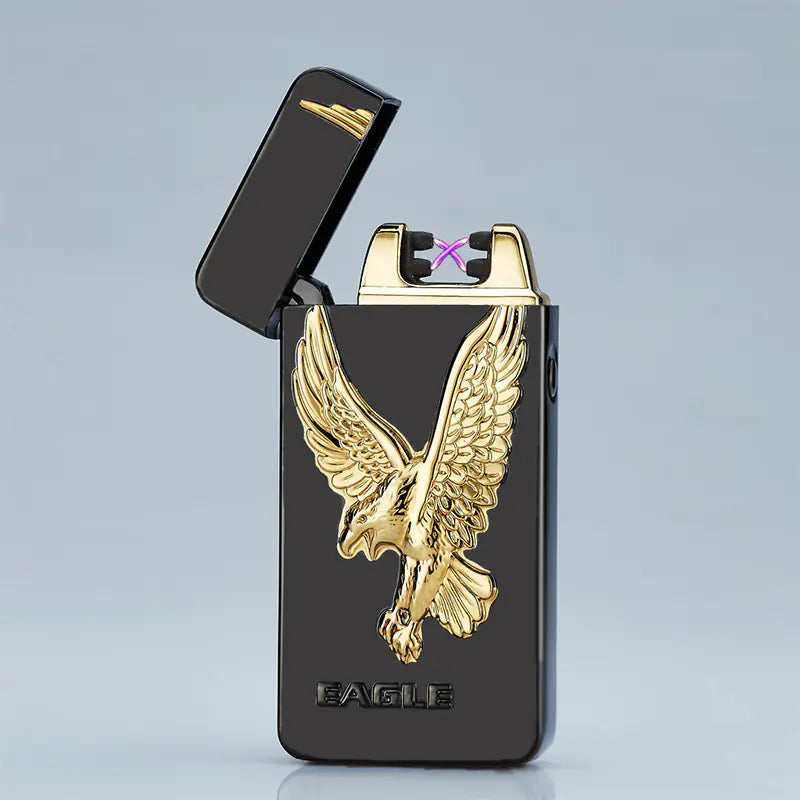 3D Relief USB Rechargeable Dual Arc Lighter